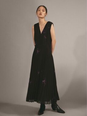 Massimo Dutti pleated dress